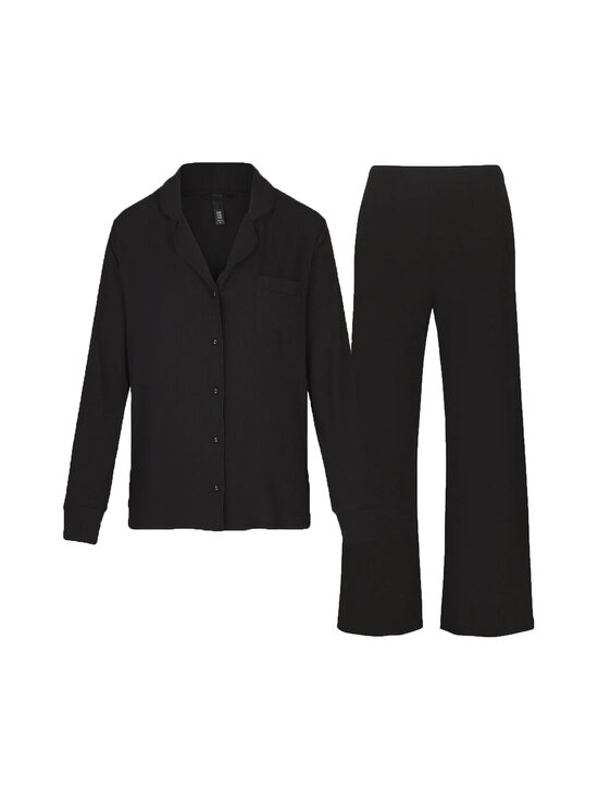 SKIMS - Soft Lounge Rib Sleep Set - pyjama 2-osainen - ONYX | Stockmann - photo 1