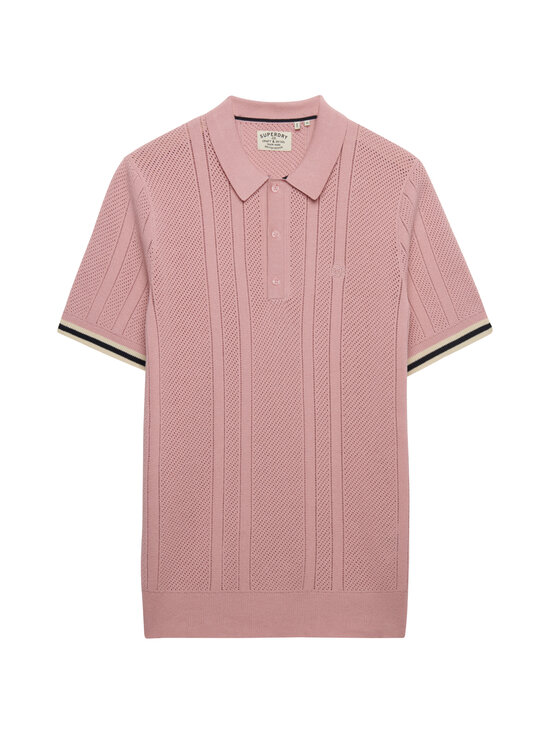 Superdry - Polosärk Knitted Texture - HSU GREY PINK | Stockmann - photo 1