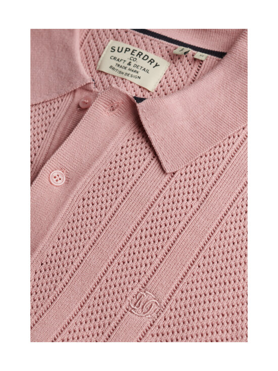 Superdry - Polosärk Knitted Texture - HSU GREY PINK | Stockmann - photo 4