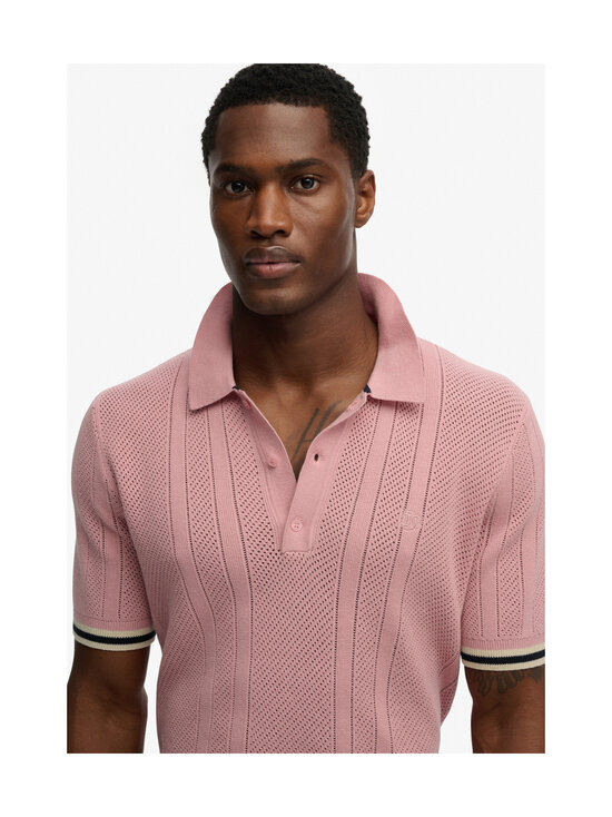 Superdry - Polosärk Knitted Texture - HSU GREY PINK | Stockmann - photo 5