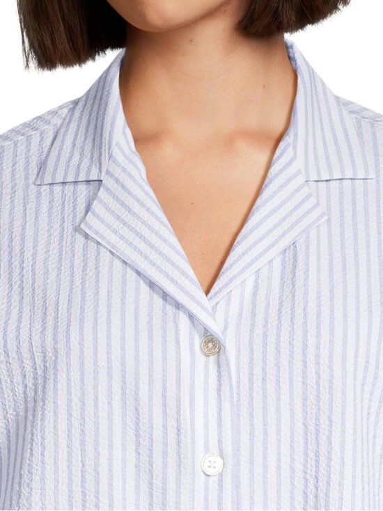 Rue de Tokyo - Saskia Seersucker Stripe kreklblūze - BLUE STRIPE - photo 4 Rue de Tokyo - Saskia Seersucker Stripe kreklblūze - BLUE STRIPE | Stockmann - photo 4