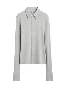 TOTEME - Fitted jersey -paita - 039 PALE GREY MALANGE | Stockmann