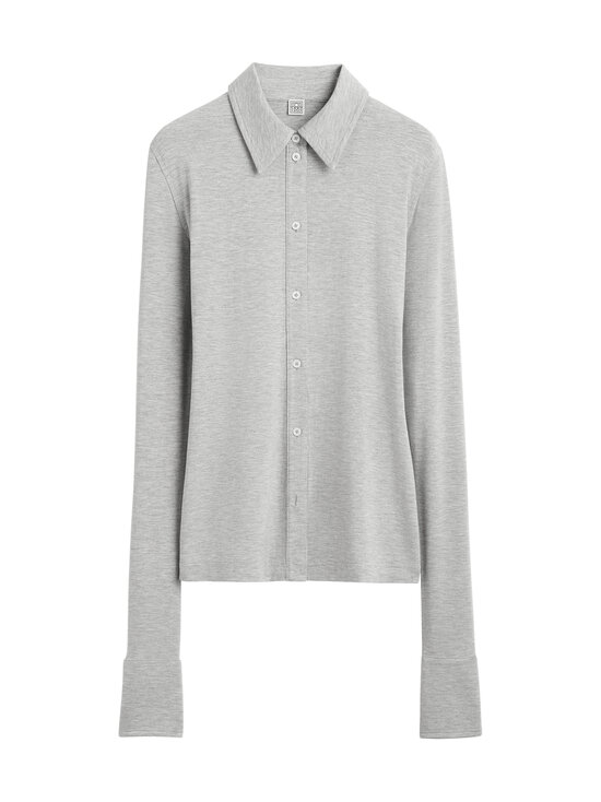 TOTEME - Fitted jersey -paita - 039 PALE GREY MALANGE | Stockmann - photo 1