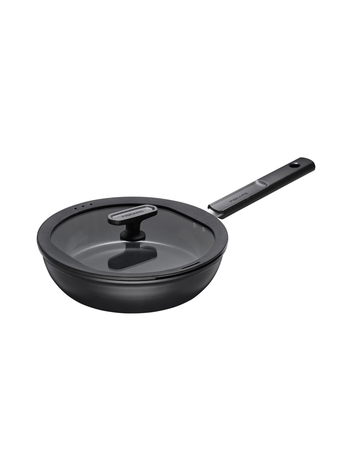 Fiskars Hard face sauté -paistinpannu kannella, 24 cm