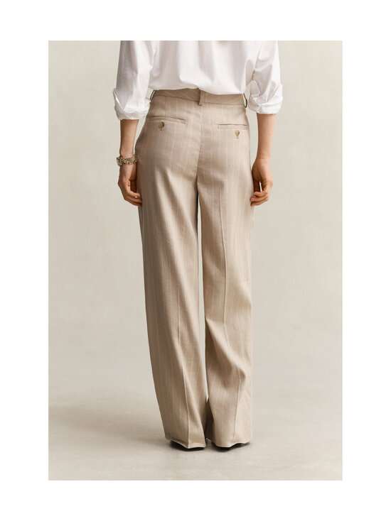 GANT - Liituraidalliset pellavasekoitehousut - 200 OAT BEIGE | Stockmann - photo 3