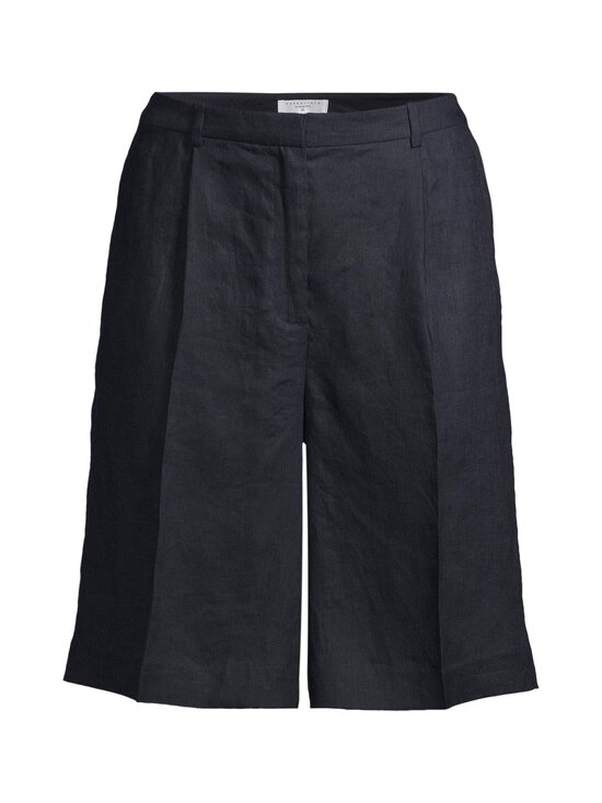ESSENTIALS by Stockmann - Anne Bermuda -pellavashortsit - DK.NAVY | Stockmann - photo 1