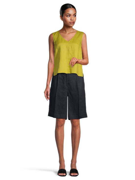 ESSENTIALS by Stockmann - Anne Bermuda -pellavashortsit - DK.NAVY | Stockmann - photo 3