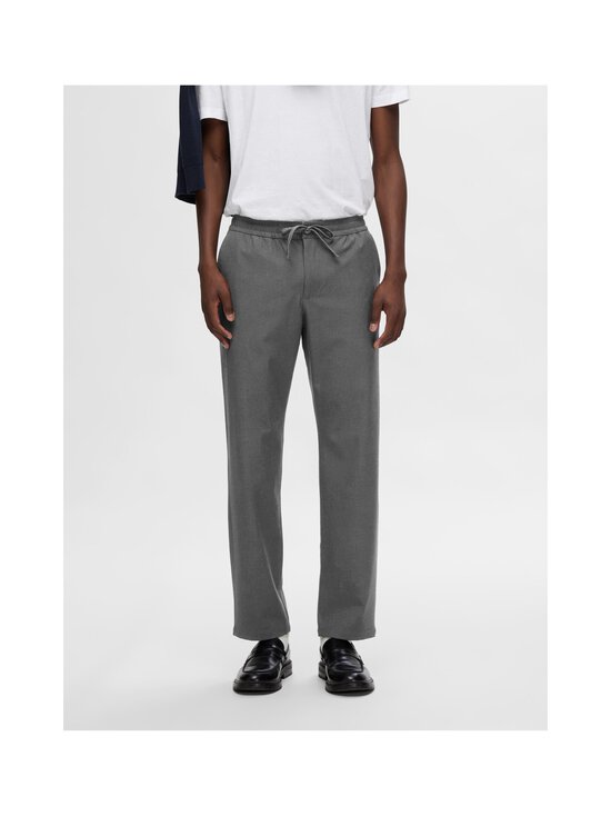 Selected - Straight Robert String -housut - GREY MELANGE | Stockmann - photo 4