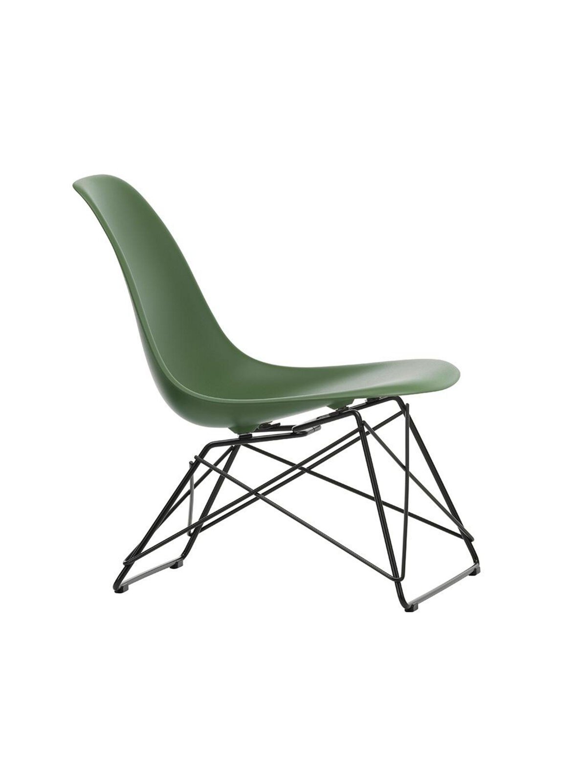 Eames lsr re -tuoli forest/musta