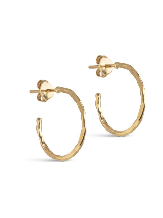 ENAMEL Copenhagen - Organic Arena Hoops Small - kullatut korvakorut - 925S/GP/M | Stockmann - photo 1