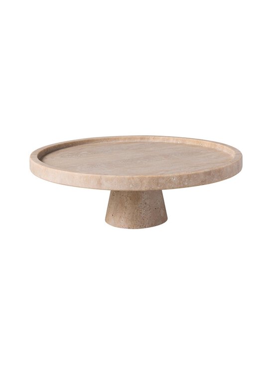 Manufacture Travertine servēšanas šķīvis uz kājas 28 x 10 cm