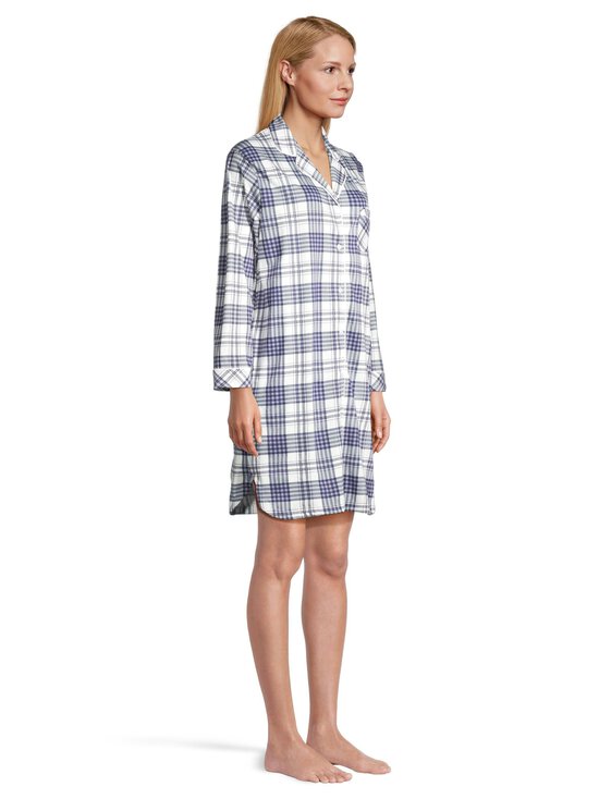 Damella - Cotton Jersey Check -yöpaita - 020 NAVY - photo 4 Damella - Cotton Jersey Check -yöpaita - 020 NAVY | Stockmann - photo 4