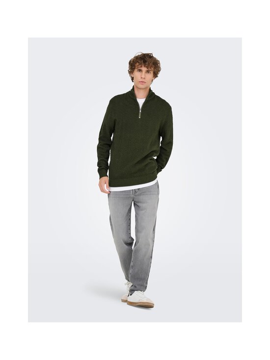 Only & Sons - OnsMace Herringbone -neulepaita - OLIVE NIGHT DETAIL:MELANGE - photo 6 Only & Sons - OnsMace Herringbone -neulepaita - OLIVE NIGHT DETAIL:MELANGE | Stockmann - photo 6