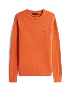 Tommy Hilfiger - Pima Organic Cotton Cashmere -neule - SMQ BRILLIANT ORANGE HEATHER | Stockmann