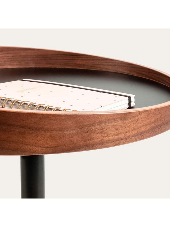 Kave Home - Kaori-sivupöytä pähkinä / musta ⌀ 46 cm - BEIGE | Stockmann - photo 2