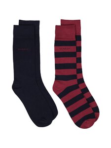 GANT - Barstripe And Solid -sukat 2-pack - 558 RICH WINE GANT - Barstripe And Solid -sukat 2-pack - 558 RICH WINE | Stockmann