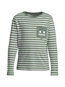 Bogi - Eddie trikotāžas krekls - MOSS GREEN/WHITE STRIPE | Stockmann