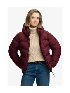 Superdry - Hooded Sports Puffer -toppatakki - 1KD PORT RED | Stockmann