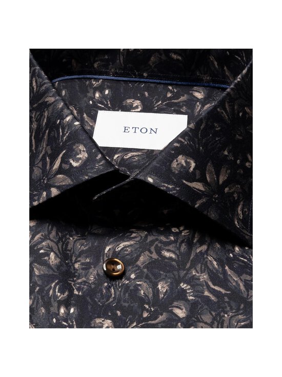 Eton - Long Sleeve Slim Fit Floral Twill -kauluspaita - 38 DARK BROWN | Stockmann - photo 3