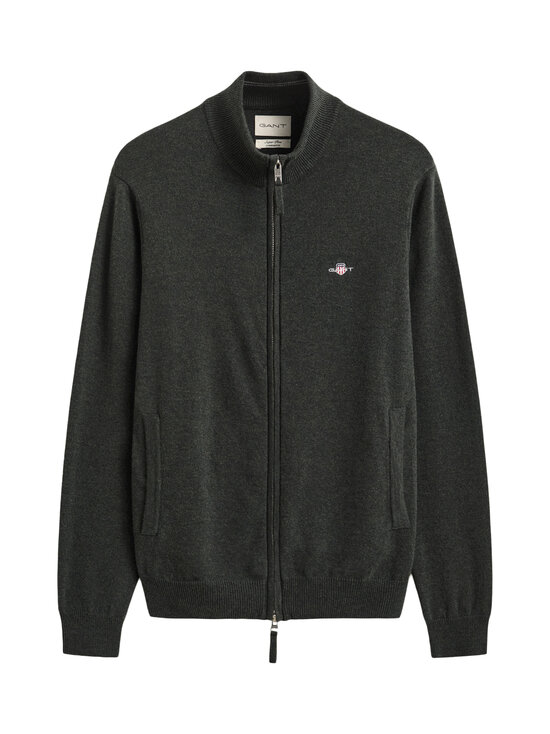 GANT - Superfine Lambswool Zip vilnas jaka - 368 DARK MOSS GREEN | Stockmann - photo 1