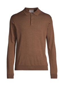 ESSENTIALS by Stockmann - Emmett Polocollar merīnvilnas džemperis - BROWN MEL. 265528 | Stockmann