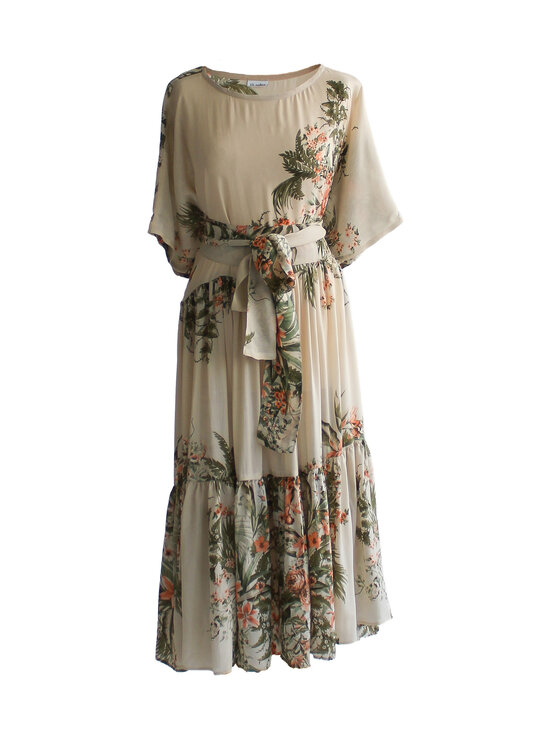 Lili Marleena - Vintage flower double ruffle -pitkä silkkimekko - WHITE | Stockmann - photo 1