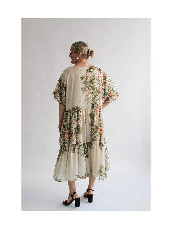 Lili Marleena - Vintage flower double ruffle -pitkä silkkimekko - WHITE | Stockmann - photo 9