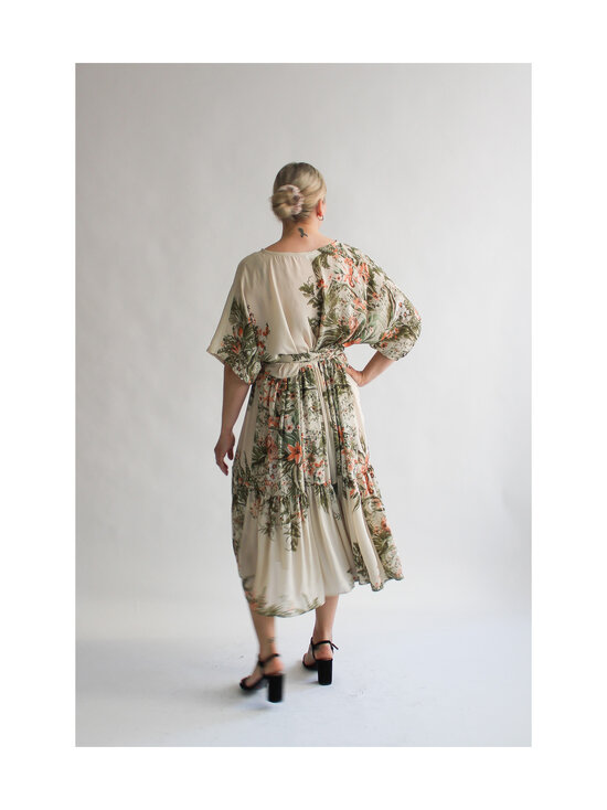 Lili Marleena - Vintage flower double ruffle -pitkä silkkimekko - WHITE | Stockmann - photo 3
