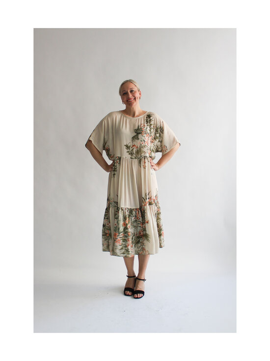 Lili Marleena - Vintage flower double ruffle -pitkä silkkimekko - WHITE | Stockmann - photo 5