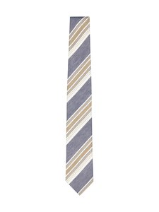 Stockholm Kravatt - Diagonal Stripe -silkkisolmio - GI250 BLUE/BROWN | Stockmann