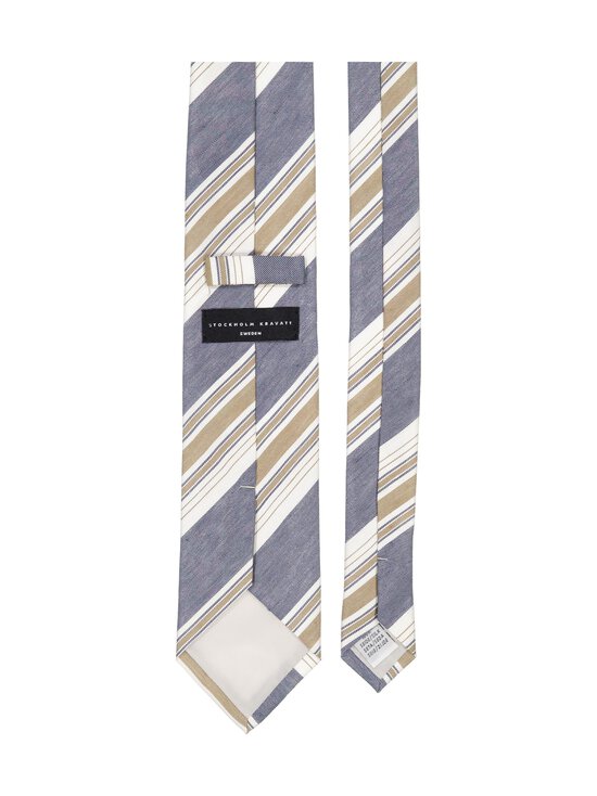 Stockholm Kravatt - Diagonal Stripe -silkkisolmio - GI250 BLUE/BROWN | Stockmann - photo 2