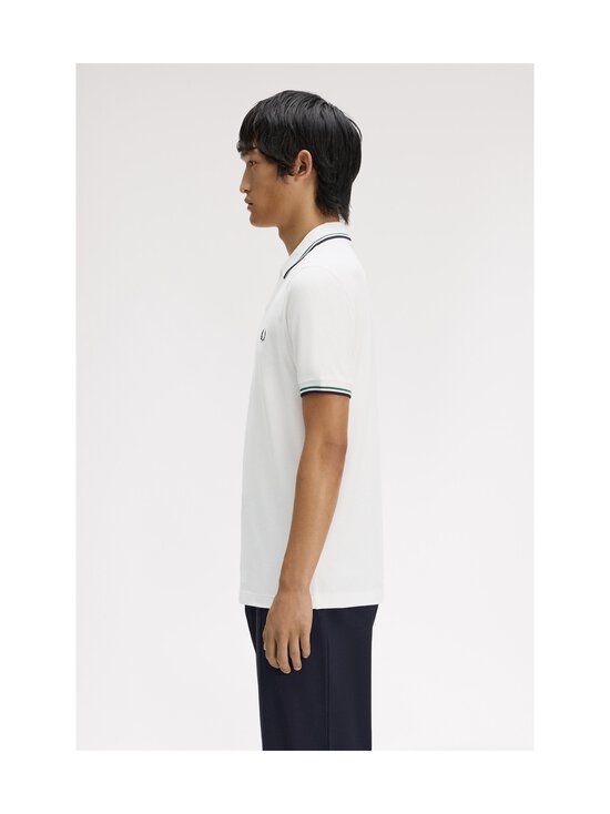 Fred Perry - The Twin Tipped -pikeepaita - SNOW WHITE / SPORTS GREEN / NA | Stockmann - photo 7
