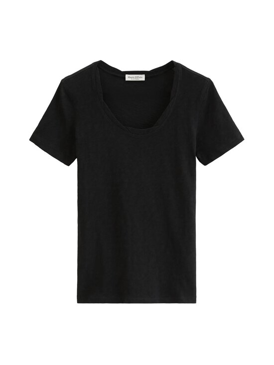 Marc O'Polo - T-särk Deep Round Neck - 990 BLACK | Stockmann - photo 1