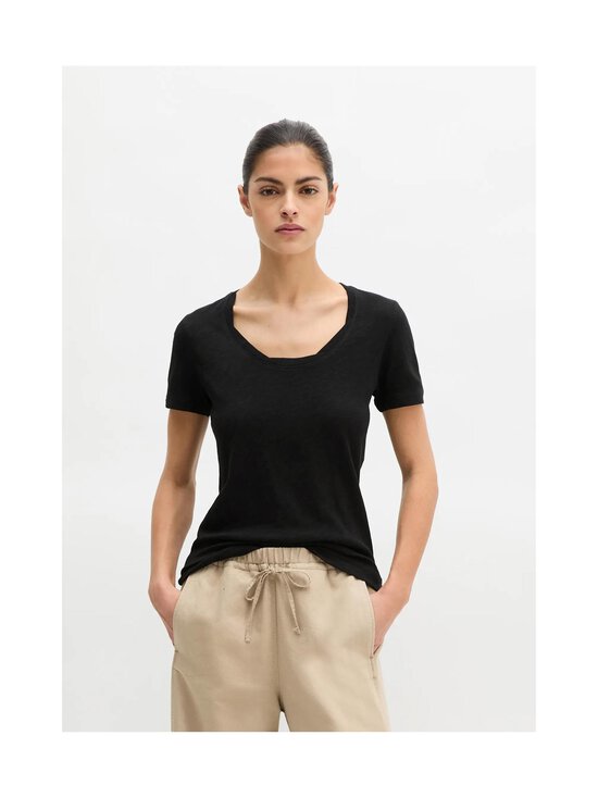 Marc O'Polo - T-särk Deep Round Neck - 990 BLACK | Stockmann - photo 2