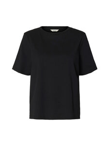 Selected - SlfAssia Detail t-paita - BLACK | Stockmann