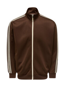 Only & Sons - Kapuutsiga pusa Relax Zip Stripe Track - POTTING SOIL | Stockmann