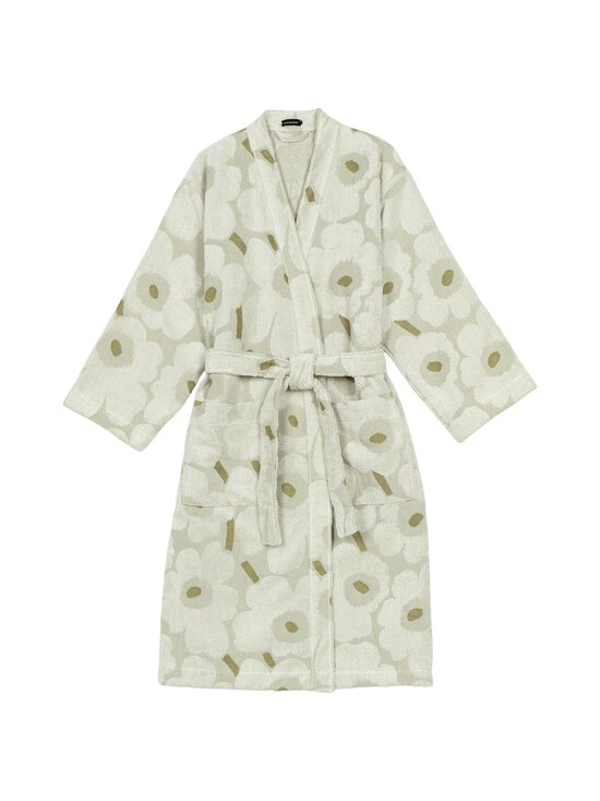 Marimekko - Unikko frotē peldmētelis - 618 GREEN UMBER, CREAM | Stockmann - photo 1