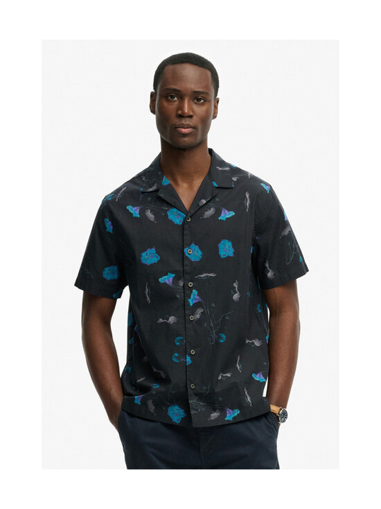 Superdry - Cabana Print -kauluspaita - K8Y SAPPHIRE NASTURTIUM | Stockmann - photo 2