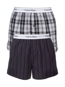 Calvin Klein Underwear - Modern Cotton Stretch bokseršorti 2 gab. - RYAN STRIPE/HICKORY PLAID (SININEN/HARMAA) | Stockmann