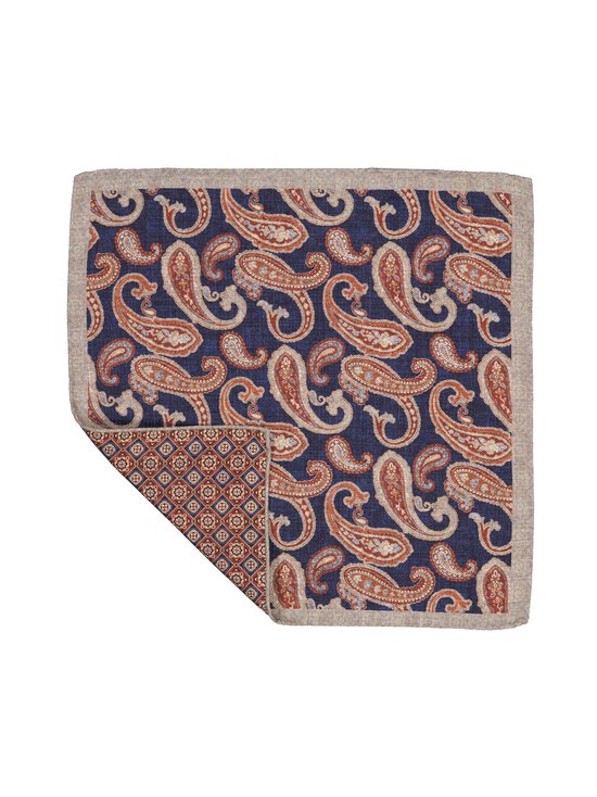Stockholm Kravatt - Double Medallion Paisley -silkkitaskuliina - 15 NAVY | Stockmann - photo 2