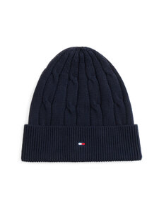 Tommy Hilfiger - Essential Cable adīta cepure - C1G DARK BLUE | Stockmann