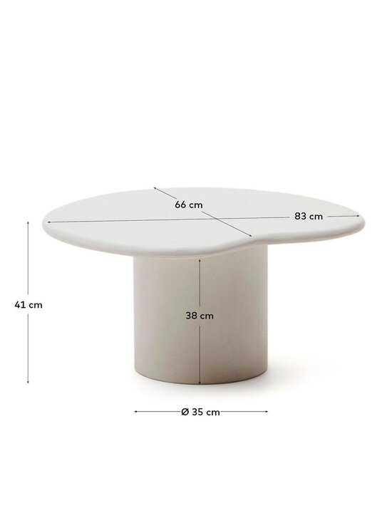 Kave Home - Macarella-sohvapöytä valkoinen 83 x 77 cm - WHITE | Stockmann - photo 2