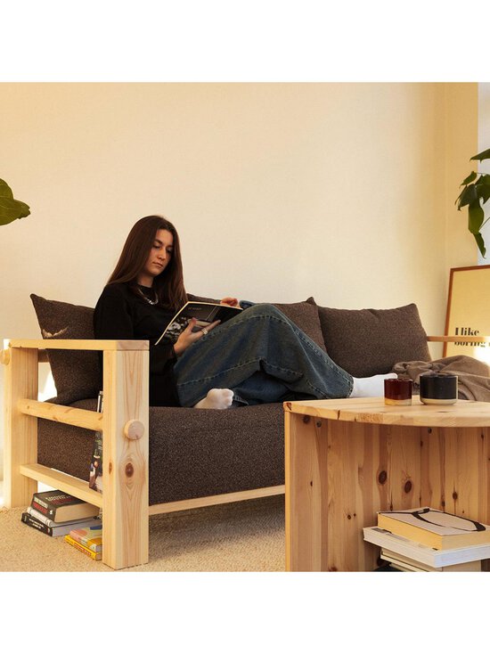 Karup - Bare-sohva Textured Weave -kangas mellow brown / mänty L 225 cm - BEIGE | Stockmann - photo 12
