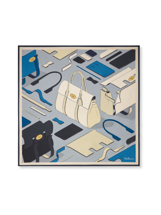 Mulberry - Bayswater Workshop Square 70 -huivi - D100 LIGHT GREY | Stockmann - photo 1