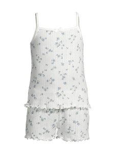 Lindex - Pointelle- pyjamatoppi ja pyjamashortsit - 325 LIGHT DUSTY WHITE | Stockmann