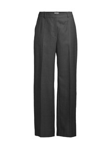 ESSENTIALS by Stockmann - Sheresa Wide leg -housut - DK.GREY MEL -12 | Stockmann