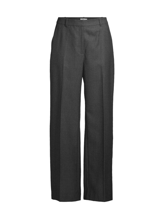 ESSENTIALS by Stockmann - Sheresa Wide leg -housut - DK.GREY MEL -12 | Stockmann - photo 1