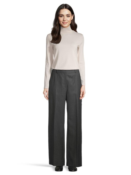 ESSENTIALS by Stockmann - Sheresa Wide leg -housut - DK.GREY MEL -12 | Stockmann - photo 3