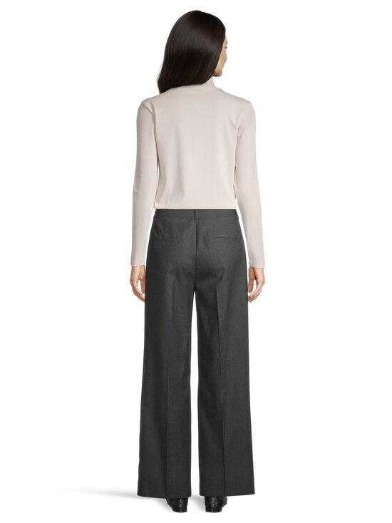 ESSENTIALS by Stockmann - Sheresa Wide leg -housut - DK.GREY MEL -12 | Stockmann - photo 4