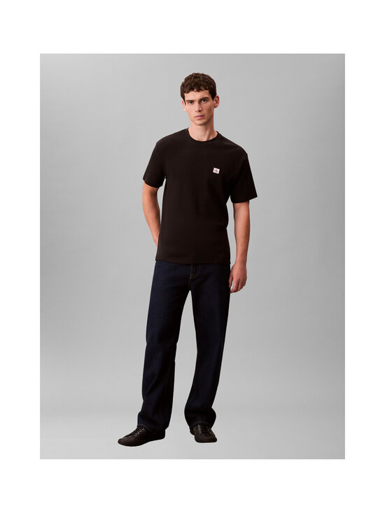 Calvin Klein Jeans - Waffle Badge t-paita - UB1 BLACK | Stockmann - photo 5